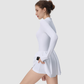 Long-Sleeve Slim-Fit Zippered Activewear Skirt