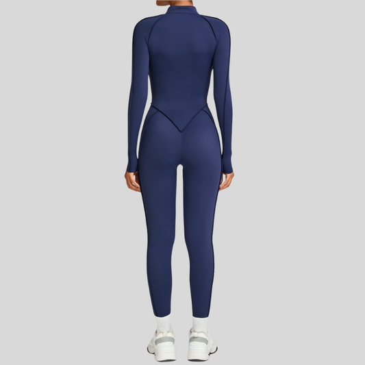 Wholesale Stand-up collar zipper jumpuit | Wonderxfans bulk activewear