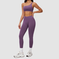 Wholesale Seamless One-Shoulder Sports Bra & High-Waist Leggings Set – Quick-Dry Yoga 2-Piece