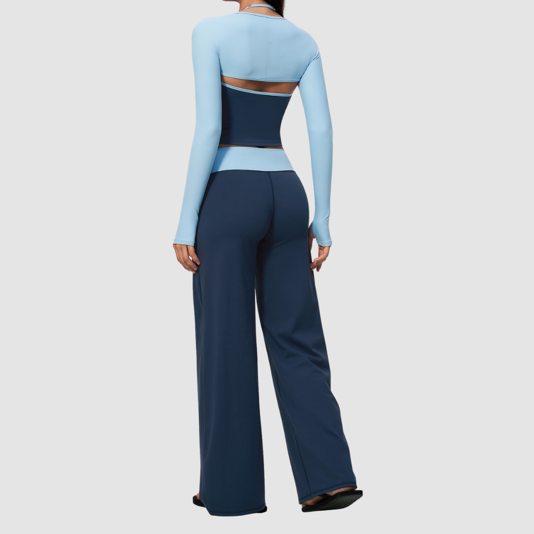 Wholesale Women’s 3-Piece Halter Yoga Set – Tank, Long Pants & Shrug