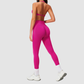 Wholesale Women's Seamless Sports Bra and Leggings Set – Open-Back Yoga Set