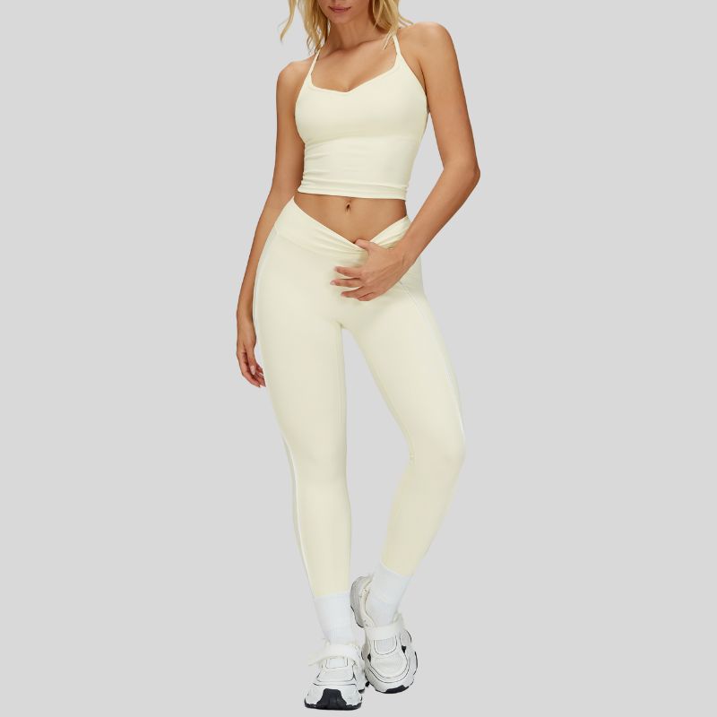 Beautiful Back Slimming Tank top+High-waisted contrasting color leggings