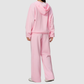 Wholesale Women's Warm Fleece-Lined Hooded Sweatshirt & Sweatpants Set