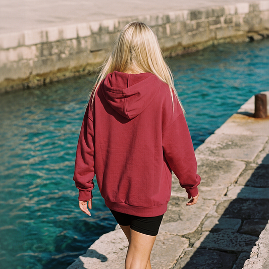 Wholesale Half-Button Hooded Sweatshirt – Loose Casual Long Sleeve Hoodie