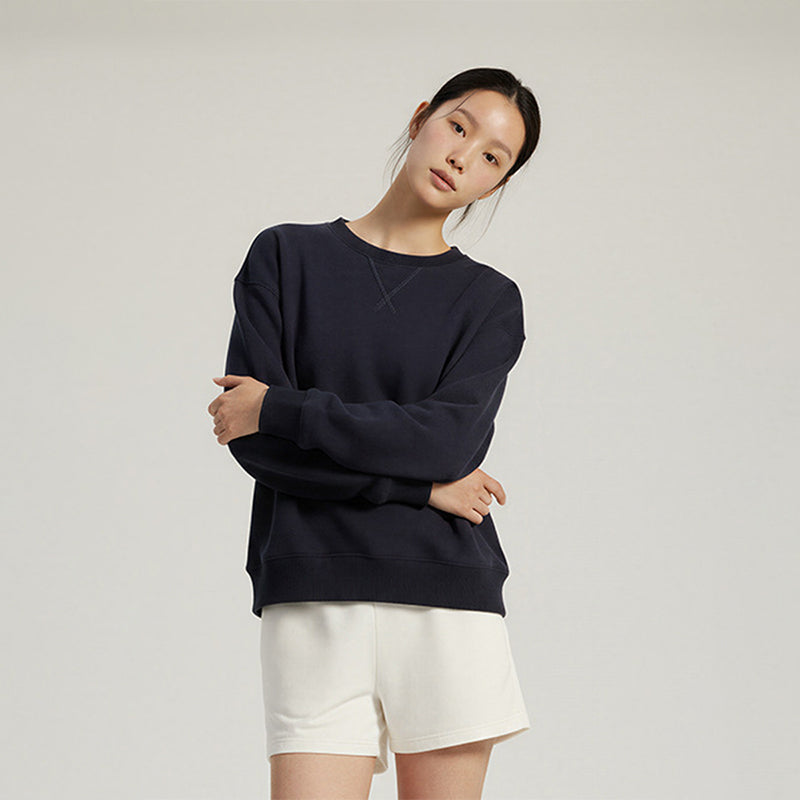 Round neck loose casual sweatshirt