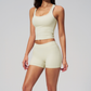 Wholesale Women's I-shape Back Tank Top & Booty-Lift Shorts Set – Seam-Detail Naked-Feel Yoga 2-Piece Set