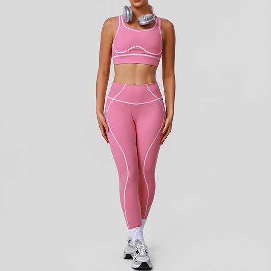 Wholesale contrasting color bra + butt-lifting | Wonderxfans bulk activewear