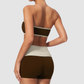Wholesale Bandeau Contrast Color Yoga Set – Hip Lifting Fitness Outfit