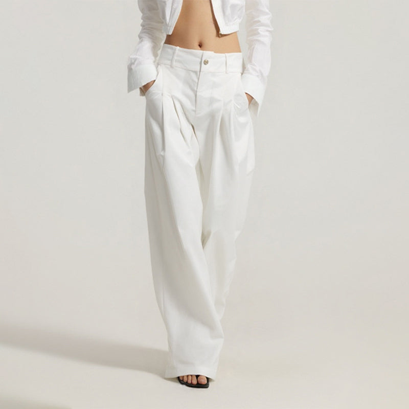 Wide-leg casual pants