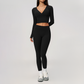 Wholesale Women's Cream-Feel Fleece Long Sleeve Top & High-Waist Leggings Set