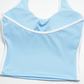 Wholesale Women's Bare-Feel Color-Block Tank Top & High waisted flared pants Set