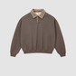 Wholesale Men’s Relaxed Plaid Half-Placket Polo Sweatshirt