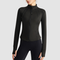 Slim-fit stand-up zip-up jacket