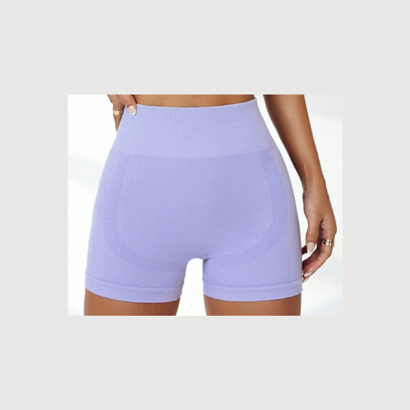 Cross-back sports high-waisted shorts two-piece set