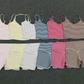 Wholesale Women's Activewear Retro Print Back-V Sleeveless Top & Leggings Yoga Set