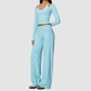 Wholesale Women’s Long-Sleeve & Wide-Leg Yoga Pants Set