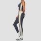 Wholesale Women's Colorblock Bare-Feel Yoga Set Tank Top & Leggings w/ Chest Pad