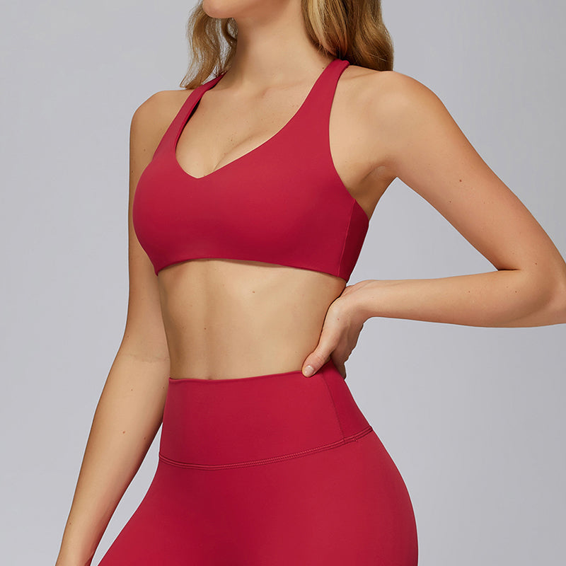 Racer-back casual sports bra