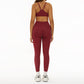 Thin straps Sports Bra + High-waisted leggings 2-Piece Set