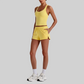 Wholesale Naked-Feel Racerback Sports Bra & High-Waist Biker Shorts Set – Sculpting Yoga 2-Piece