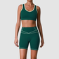 Wholesale Women's Pilates Sports Bra & High-Waist Shorts Set – Butt-Lifting Activewear