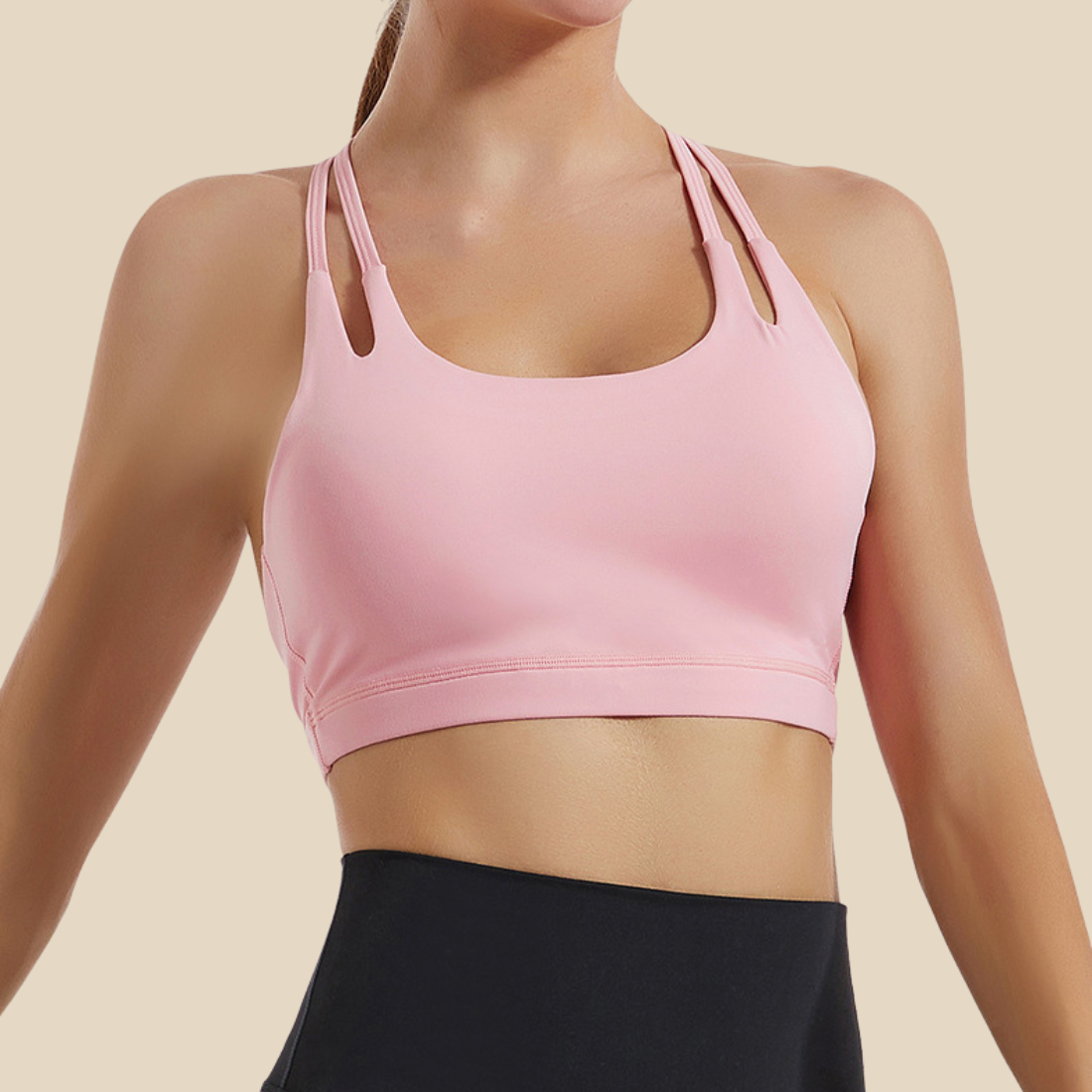 Wholesale Women's Activewear Seamless Wire-Free Padded Medium-Support Sports Bra