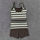 Wholesale Women's Retro Print Double-Strap Yoga Vest+High-waist Shorts Two-Piece Set