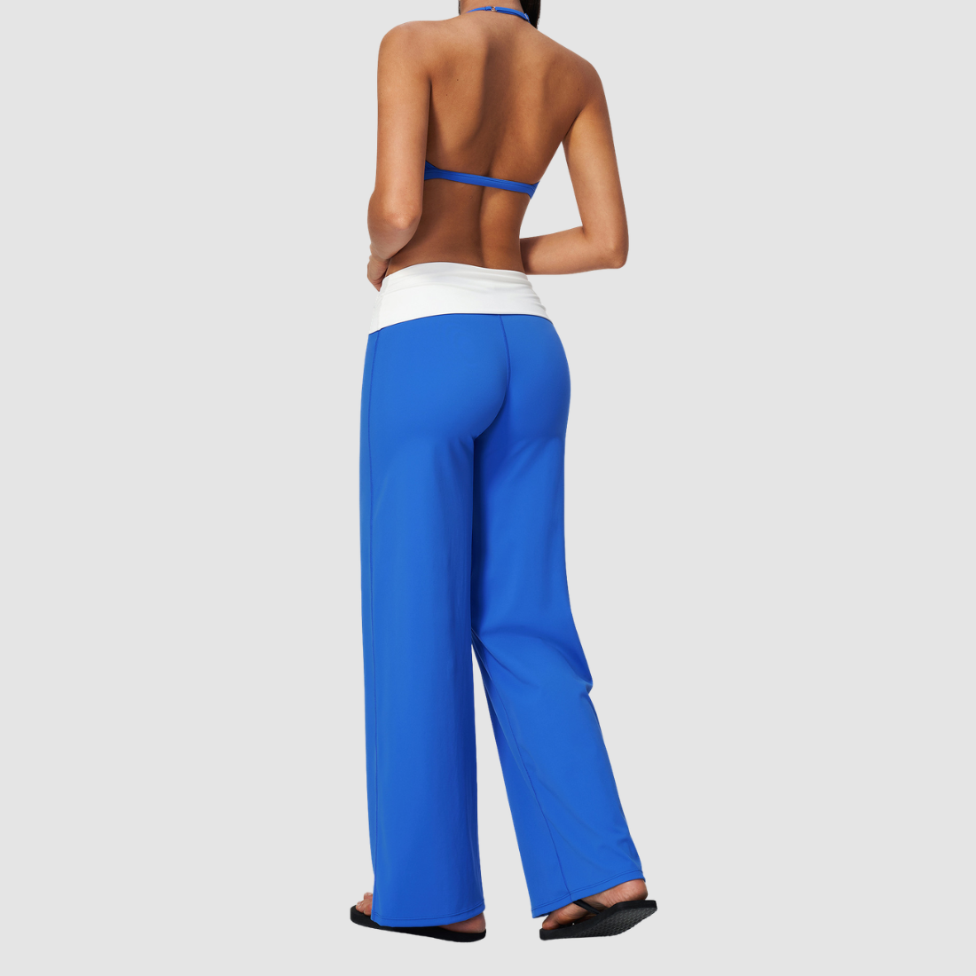 Wholesale Women’s Halter Sports Bra & Wide-Leg Yoga Pants Set