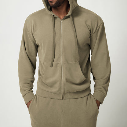 Wholesale Men's zipper front Hooded Fitness | Wonderxfans bulk activewear