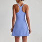 Wholesale Naked-Feel Anti-Exposure Sports Tennis Dress with Built-In Bra – Quick-Dry Active Dress