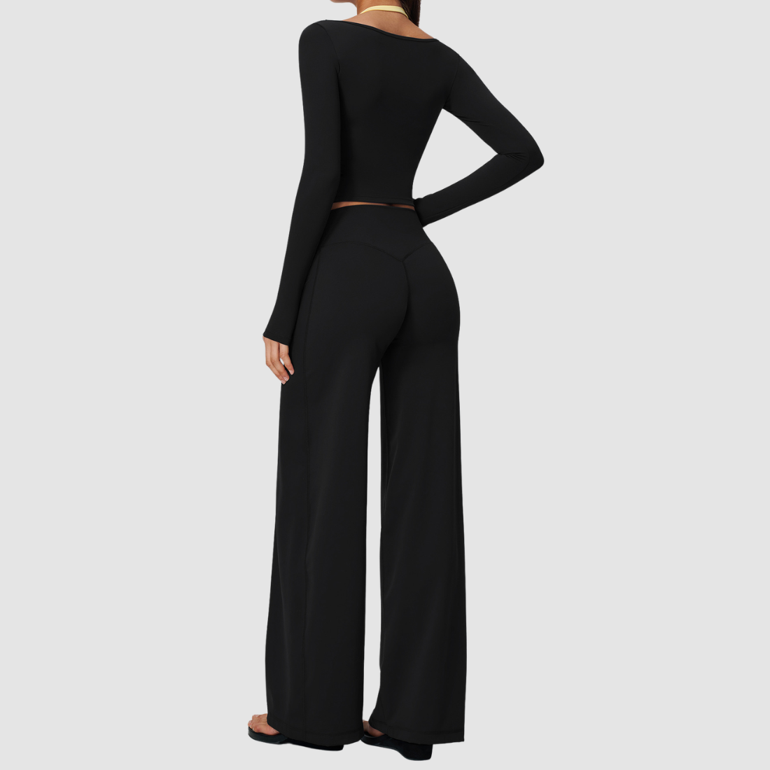 Wholesale Women’s Long-Sleeve & Wide-Leg Yoga Pants Set