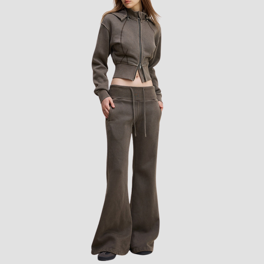 Wholesale Women’s Fleece Lounge Separates – Zip Sweatshirt & Casual Pants Set