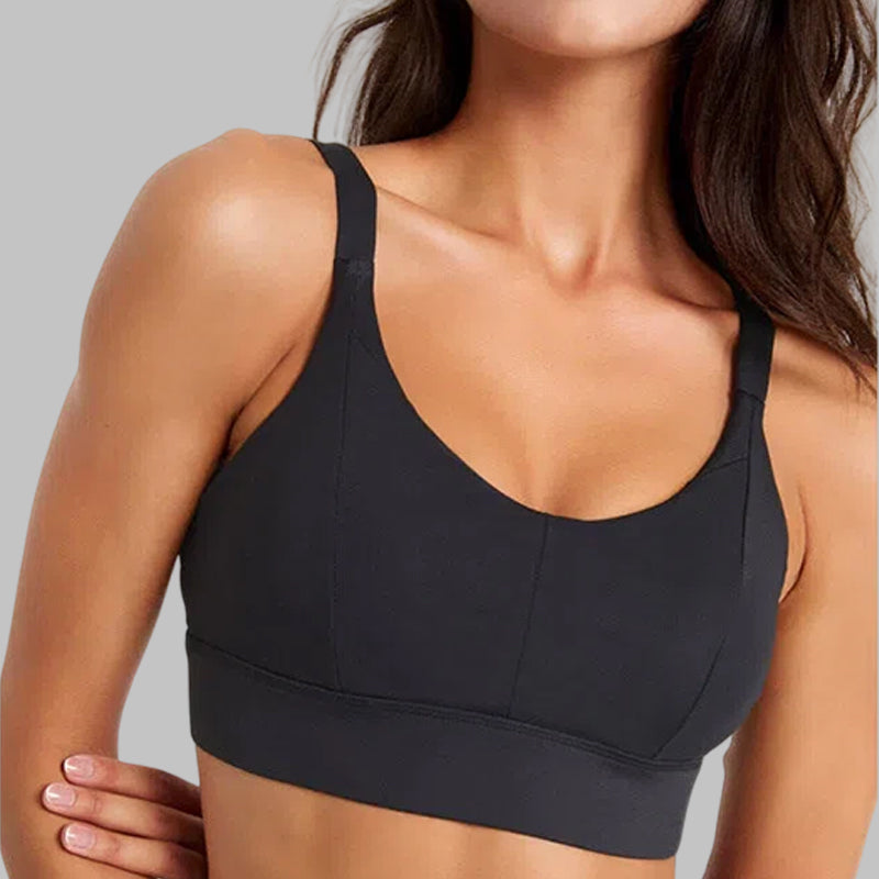 Strong support and push-up sports bra