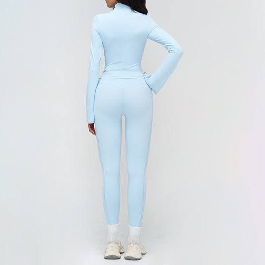 Wholesale Stand-up collar yoga jacket + | Wonderxfans bulk activewear