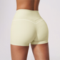 Wholesale Women's Brushed Yoga Shorts – Colorblock Tummy Control Butt Lift