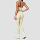Wholesale Women's Deep-V Sleeveless Vest + Long Pants Yoga Set