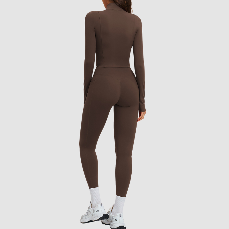 Wholesale Solid Color Slim-Fit Athletic Yoga Set