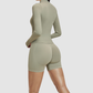 Wholesale cross shoulder strap bra+shorts+jacket 3-piece | Wonderxfans bulk activewear