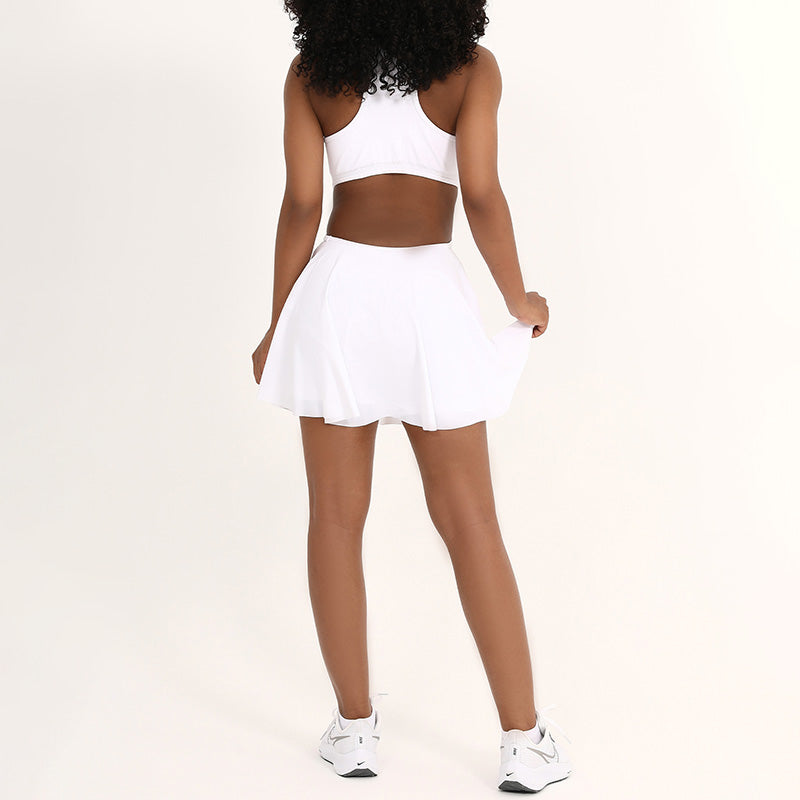 Polo Collar Cut-Out Back Tennis Dress