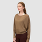Wholesale Women's Slub-Texture Long-Sleeve Yoga Top – Loose Running Cover-Up