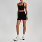 Wholesale Cross-Back Sports Bra & High-Waist Biker Shorts Set – Naked-Feel Quick-Dry Yoga 2-Piece