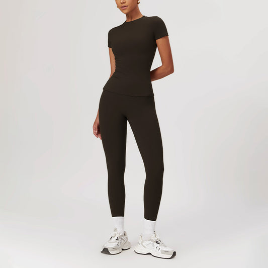 Wholesale Skinny Short Sleeve Yoga Top | Wonderxfans bulk activewear