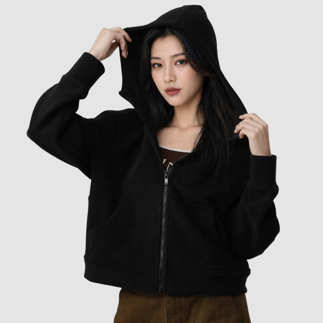 Women's Activewear Hooded Fleece Sports Jacket Hoodie