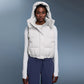 Cropped hooded down vest