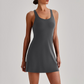 Wholesale Naked-Feel Anti-Exposure Sports Tennis Dress with Built-In Bra – Quick-Dry Active Dress
