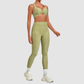 [Wholesale Women’s Ruched Sports Bra & High-Waist Leggings Yoga Set – 9291+1567]