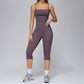 Sports vest + Mid-length leggings 2-piece set