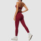 Wholesale Women's Activewear Brushed Padded Bra & Fitted Long-Pants Yoga Set
