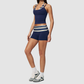Wholesale Women’s Polka-Dot Racerback Tank & Shorts Yoga Set