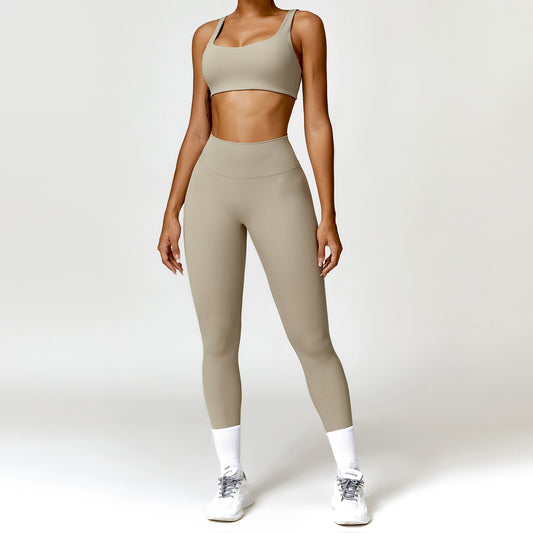 Wholesale Nude Sport bra + high | Wonderxfans bulk activewear